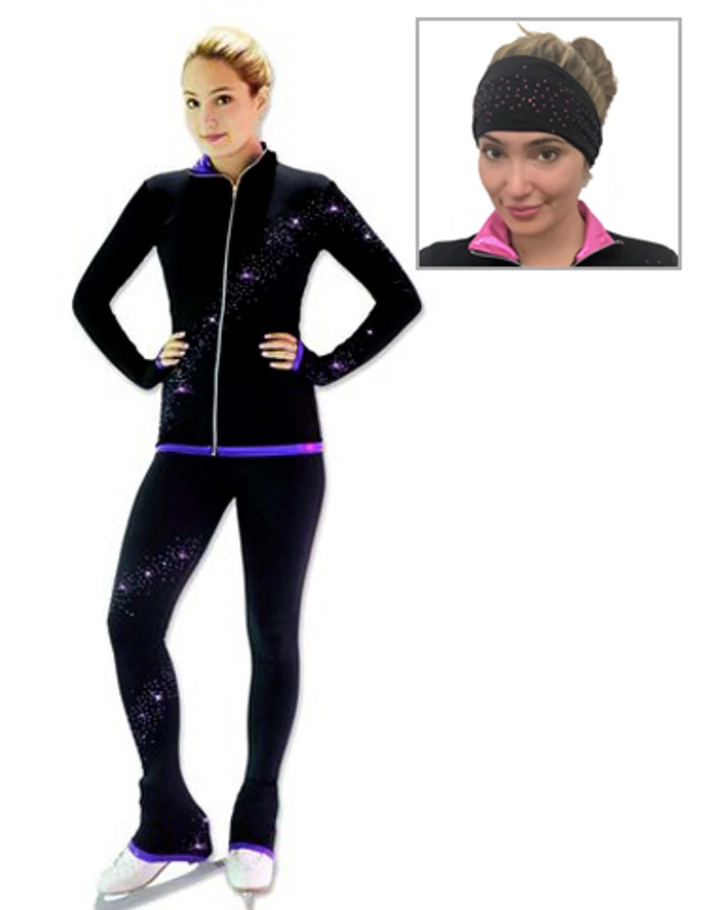 Kami-So Figure Skating Outfit - Purple Pants And Jacket + FREE Kami-So Headband 1 Kami-So Figure Skating Outfit - Purple Pants And Jacket + FREE Kami-So Headband