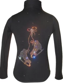Ice Skating Jacket With "Pair Of Skates" Rhinestone Applique (10% OFF, Size CL)