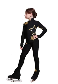 IceDress Figure Skating Jacket - Thermal - Star Sky (Black With Gold) -Online Skating Store 06a3e9724aac 36220 69564.1601498547