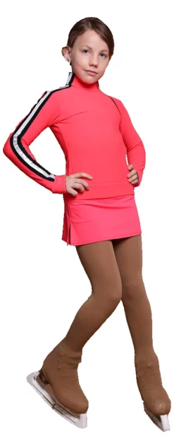 IceDress Figure Skating Jacket - Thermal - Olympus (Hot Coral With Black Lamps) -Online Skating Store 08742d84c5b5 83712 52034.1668546374