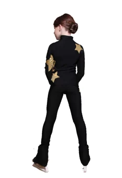 IceDress Figure Skating Outfit - Thermal - Star Sky (Black With Gold) -Online Skating Store 0dc16d242692 36457.1600954793