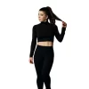 Elite Xpression - Turtleneck Black Crop Top