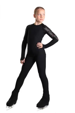 IceDress - Figure Skating Longsleeve Top - Track (Black)
