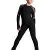 IceDress - Figure Skating Longsleeve Top - Track (Black And Caramel)