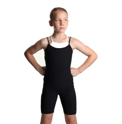 IceDress - Two-color Figure Skating Cami Top (Black And White)