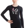 Elite Xpression - Black Skate Love Top - Pink (10% OFF, Size 6-8)