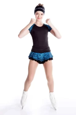 Elite Xpression - Black T-shirt With Sublimated Sleeves - Blue Sparkle -Online Skating Store 14 C300 SPKBLU 3 86165 03274 22661.1570398224