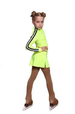 IceDress Figure Skating Skirt - Thermal - Olympus (Lime With Black Lamps) -Online Skating Store 1771e2cbc7f6 22053 26812.1601493919