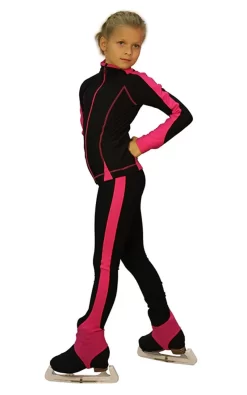 IceDress Ice Skating Outfit-Bracket (25% OFF, Black With Fuchsia Line)
