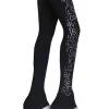 Ice Skating Pants With "Love & Skate Ornament " Rhinestone Design