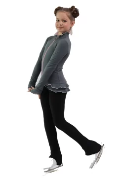 IceDress Figure Skating Pants - Thermal - Minx (Light Grey, Pink, Black) -Online Skating Store 1 01168 10799 82723.1582524335