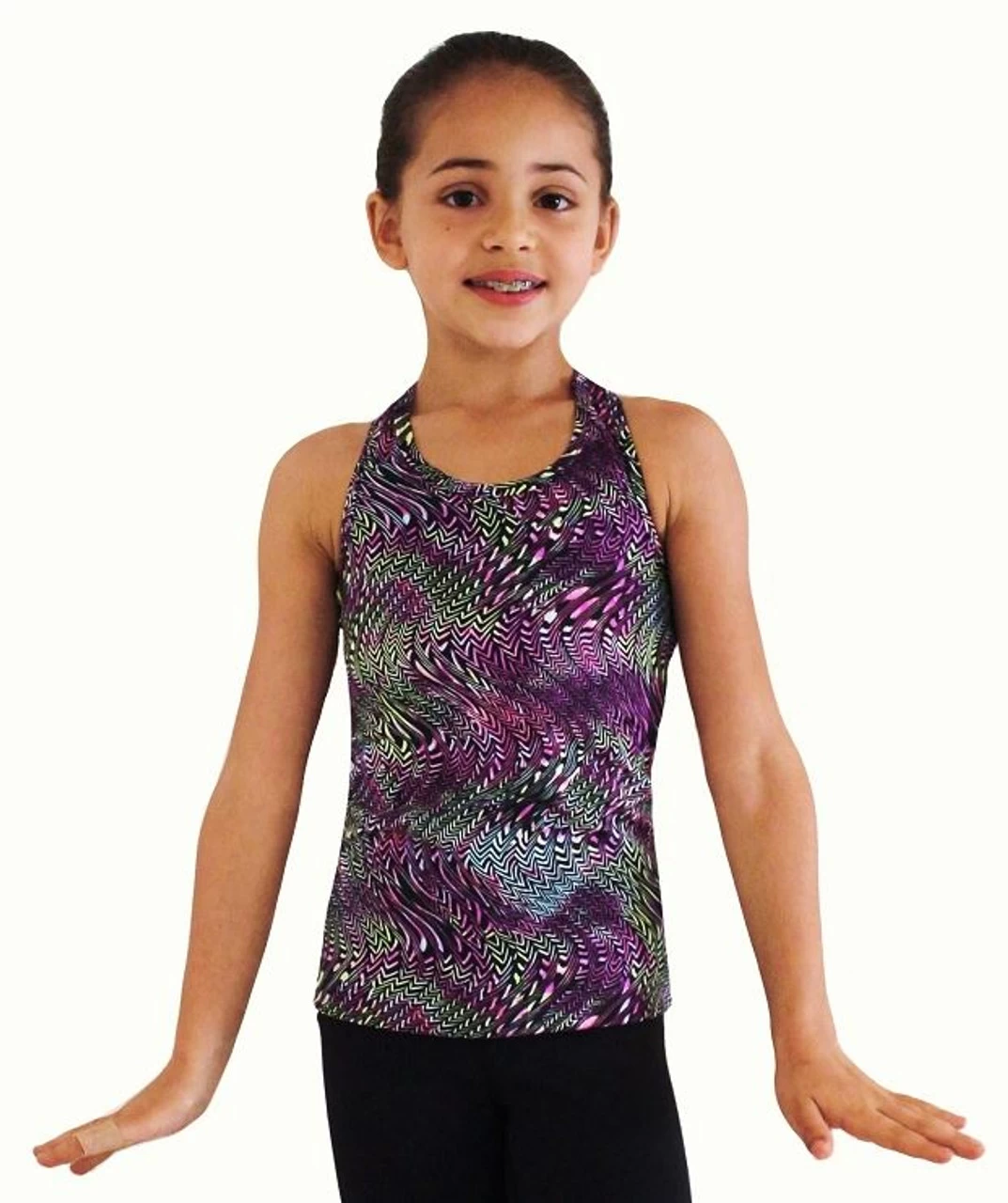 Ice Skating Tank Top - Purple Waves 1 Ice Skating Tank Top - Purple Waves