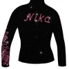 Personalized Ice Skating Jacket With Pink "Neon Swirls" Applique (Final Sale)