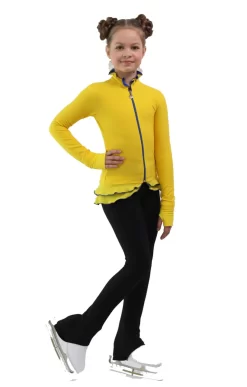 IceDress Figure Skating Jacket - Thermal - Minx (Yellow, Cornflower, Black)