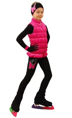 IceDress Figure Skating Vest - Thermal - Velvet (15% OFF, Size CXL, Hot Pink)