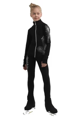 IceDress Figure Skating Jacket - Thermal - Firebird (Black)