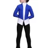 IceDress Figure Skating Outfit - Thermal - Benefit (Cornflower Blue With White And Black)