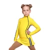 IceDress Figure Skating Jacket - Thermal - Olympus (Yellow With Black Lamps)