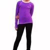 IceDress - Figure Skating Longsleeve (Purple With White)
