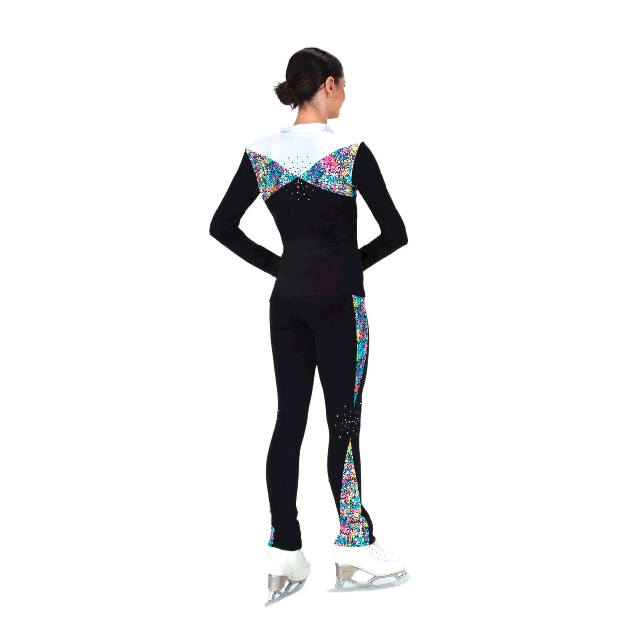 Jerry's S125 Colour Crackle Crystal Figure Skating Leggings 2 Jerry's S125 Colour Crackle Crystal Figure Skating Leggings - Image 2