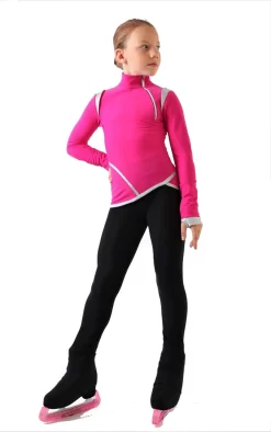 IceDress - Thermal Figure Skating Outfit - Orion (Fuchsia And Silver)