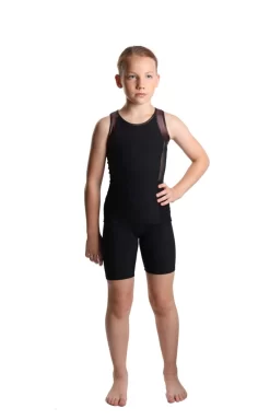Icedress - Racerback Tank And Shorts (Black And Cocoa)