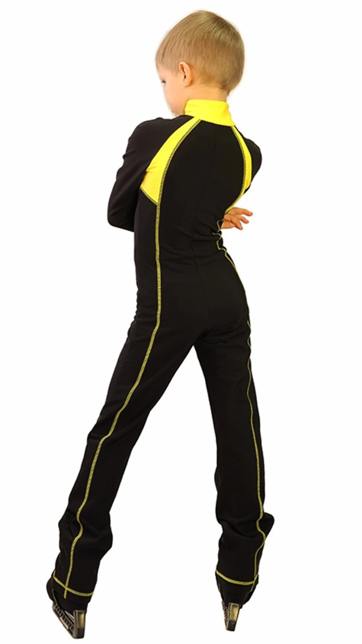 IceDress - Figure Skating Training Overalls - Axel (Black And Yellow) 4 IceDress - Figure Skating Training Overalls - Axel (Black And Yellow) - Image 4