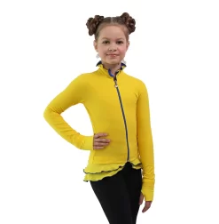 IceDress Figure Skating Jacket - Thermal - Minx (Yellow, Cornflower, Black) -Online Skating Store 2 35129 43717 62857.1582541104
