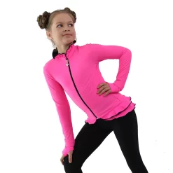 IceDress Figure Skating Jacket - Thermal - Minx (Hot Pink With Black) -Online Skating Store 2 96710 97515 20202.1582512290