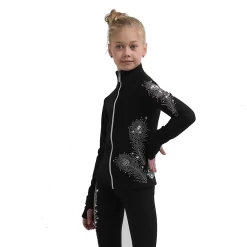 IceDress Figure Skating Jacket - Thermal - Firebird (Black) -Online Skating Store 2 97902 76020.1582492316