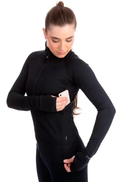 Elite Xpression - Black Tech Jacket With Thumb Slit (15% OFF, Size Small)