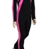 IceDress - Figure Skating Training Overalls -Sweetheart (Black And Pink)