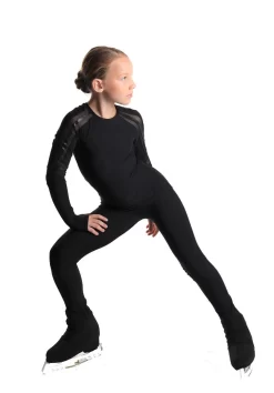 IceDress - Figure Skating Longsleeve Top - Track (Black) -Online Skating Store 3.1672310221 63364.1672314411