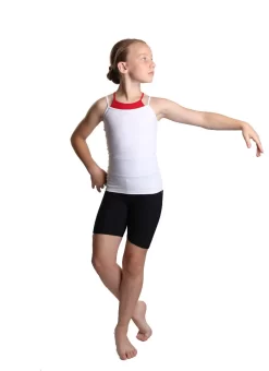 IceDress - Two-color Figure Skating Cami Top (White And Red) -Online Skating Store 3.1672310386 56988.1672314438