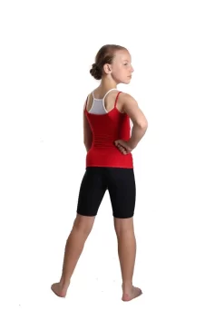 IceDress - Two-color Figure Skating Cami Top (Red And White) -Online Skating Store 3.1672310507 53195.1672314463