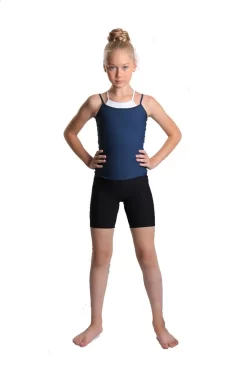 IceDress - Two-color Figure Skating Cami Top (Dark Blue And White) -Online Skating Store 3.1672310652 13566.1672314470