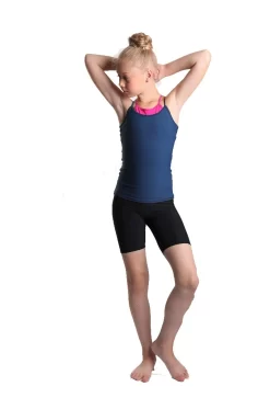 IceDress - Two-color Figure Skating Cami Top (Dark Blue And Fuchsia) -Online Skating Store 3.1672310722 10482.1672314477
