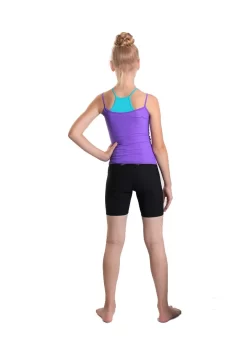 IceDress - Two-color Figure Skating Cami Top (Purple And Turquoise) -Online Skating Store 3.1672310794 03113.1672314491