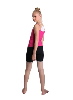 IceDress - Two-color Figure Skating Cami Top (Fuchsia And White) -Online Skating Store 3.1672310833 22931.1672314499