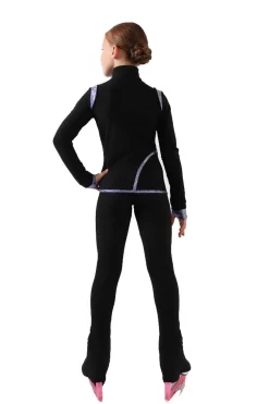 IceDress - Thermal Figure Skating Outfit - Orion (Black And Purple Lycra) -Online Skating Store 3.1672312827 41197.1672314882