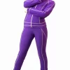 IceDress Figure Skating Thermal Jacket -Todes(Purple With White Line)