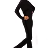 IceDress - Figure Skating Training Overalls - Sport Style (Black With Velvet)