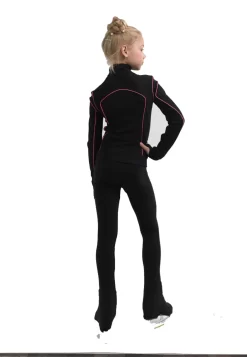 IceDress Figure Skating Pants - Thermal - Kant (Black With Hot Pink) -Online Skating Store 3 02561 32174.1582461672