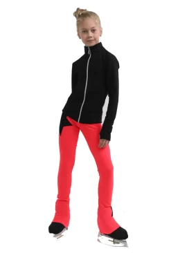 IceDress Figure Skating Jacket - Thermal - Disco Dance (Black With Hot Coral) -Online Skating Store 3 23139 69389.1582449921