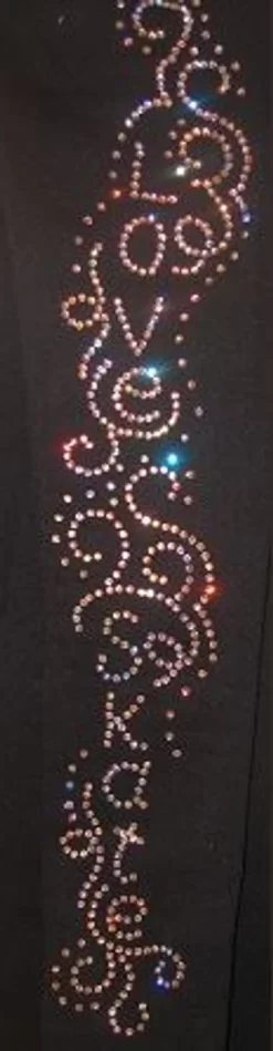 Ice Skating Pants With "Love & Skate Ornament " Rhinestone Design -Online Skating Store 3 40022.1667940480