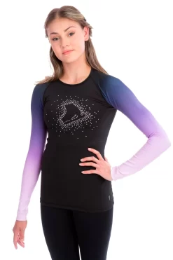 Elite Xpression - Faded Pastel Sprinkle Skate Top - Lilac (15% OFF, Size 10-12)
