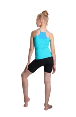 IceDress - Two-color Figure Skating Cami Top (10% OFF, Size CL, Turquoise And Blue) -Online Skating Store 4.1672310426 10434.1684752212
