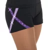456 X-Bling Ice Skating Shorts Purple