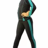 IceDress Figure Skating Outfit - Thermal -Bracket (Grey With Mint Line)