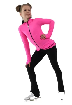 IceDress Figure Skating Jacket - Thermal - Minx (Hot Pink With Black) -Online Skating Store 4 21208 84522.1582443122